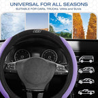 Skechers Steering Wheel Cover, Memory Foam Car Steering Wheel Cover,14.5-15inch Anti-Slip Safety Comfortable Desgin, Universa