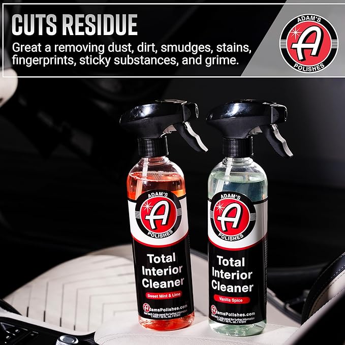 Adam's Polishes Total Interior Cleaner & Protectant, Quick Detailer & SiO2 Protection, Ceramic Infused, Anti-Static, OEM Fini