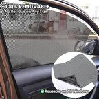 Car Side Window Sunshade Film - Removable Tint for Car Windows | Static Cling & Reusable |Superior UV & Heat Protection | 28" L*20.5" W | | Installation Kit Included (28" L*20.5" W (4 PCS))