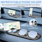 LivTee Multifunction Car Anti-Slip Mat, 360° Rotatable Multifunctional Car Dashboard Mobile Phone Holder with Temporary Parki