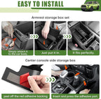 3PCS Center Console Organizer for 2010-2024 Toyota 4Runner Gear Shift Side Tray Hanging and Insert Armrest Storage Boxs for 4 Runner Accessories(3PCS Center Console Organizer/Fit 10-24)