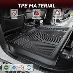 YITAMOTOR Floor Mats Fit for Ford F-150 2015-2026 & F150 Lightning 2022-2026 SuperCrew (Rear w/o U-Seat Flat Storage),TPE All Weather Truck mats, 1st & 2nd Row
