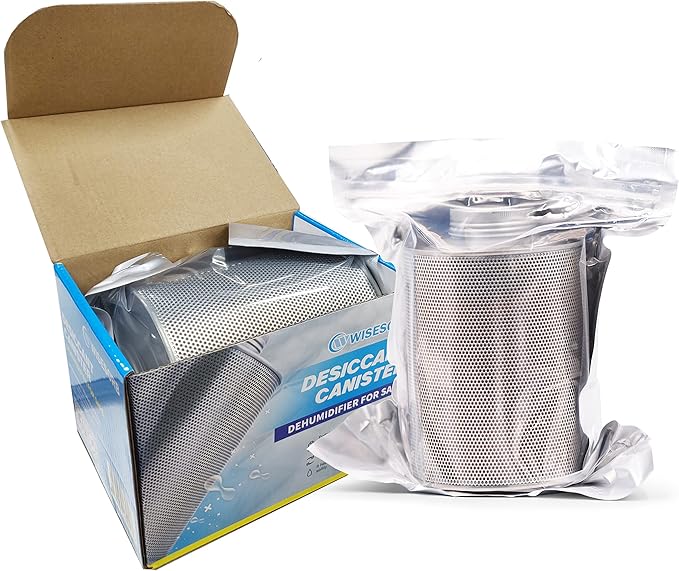 750 Grams 3 Pack Gun Safe Dehumidifier, Reusable Canister Desiccant Dehumidifier, Rechargeable 1.65 Lbs Indicating Silica Gel