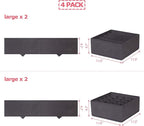 DIOMMELL 4 Pack Foldable Cloth Storage Box Closet Dresser Drawer Organizer Fabric Baskets Bins Containers Divider for Clothes