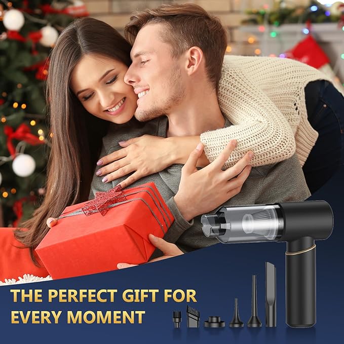 Car Vacuum Portable Cordless with 15000Pa Strong Suction, Handheld Vacuum Cleaner 4-in-1 Cordless Vacuum with 2 Suction Modes