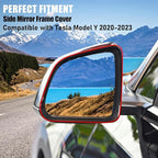 Jaronx Compatible with Tesla Model Y Side Mirror Cover Housing 2018-2025, Left Driver Side Door Wing Rearview Mirror Frame Cover Compatible with Tesla Model Y Accessories