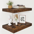 Vivelove 12" Deep Floating Shelves for Wall 16" Long, Wall Shelves for Living Room Bedroom Bathroom Kitchen Laundry Room, Far