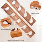 3 Pack Wooden Hat Rack, Hat Organizer with Hat Shaper Insert – Space-Saving Baseball Cap Display Stand for Wall in Bedroom, C