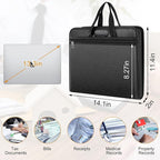 onvvippiv File Organizer Fireproof Expanding Accordion File Folder with Lock Zipper Labels13 Pockets Document Organizer Holde