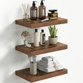 Fun Memories Floating Shelves for Wall 16 Inch Set of 3, Farmhouse Floating Shelves with Invisible Heavy Duty Bracket, 10 Inc