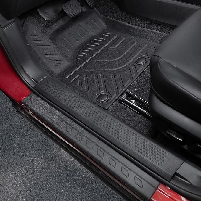Floor Mats Set for Nissan Rogue 2026 2025 2024-2021 Accessories, Full Coverage All Weather Floor Mats Cargo Mat with Backrest Protectors & Door Sill Guards (Not for Sport)