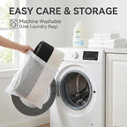 JMvicyroam 65L Extra Large Blanket Basket for Living Room - Woven Cotton Rope Laundry Hamper with Reinforced Handles - Storag