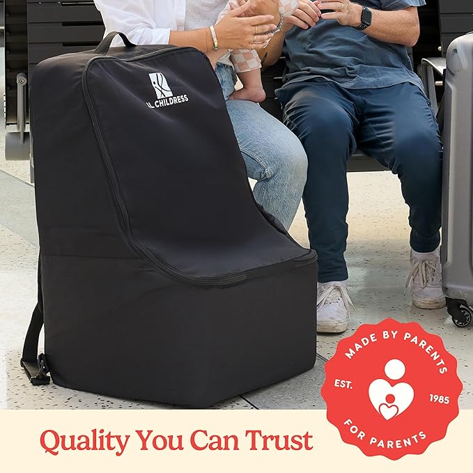 J.L. Childress Padded Backpack Car Seat Bag - Car Seat Travel Bag for Airplane, Fits Most Baby & Infant Carriers & Bootsters,