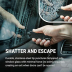 Sabre Safe Escape™ 3-in-1 Car Escape Tool for Car Safety with Spring-Loaded Window Breaker, No Swing Required, Seat Belt Cutt