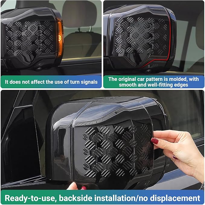Defender Rearview Mirror Cover | Gloss Black ABS Anti-Scratch Protection Guards | Land Rover Defender 2020-2025 90 110 130 Accessories |(Rearview Mirror Cover)