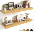 Fun Memories Floating Shelves for Wall 36 Inches, Wood Shelves with Invisible Bracket, 10" Deep Shelves Wall Mounted, Large W