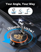 Upgraded Car Phone Holder for Magsafe [108+LBS Strongest Suction & 3000gf Magnetic] Vacuum Magnetic Phone Holders for Your Car 360° Adjustable Car Phone Mount for iPhone & Android Orange