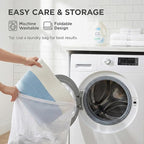JMvicyroam 65L Extra Large Blanket Basket for Living Room - Woven Cotton Rope Laundry Hamper with Reinforced Handles - Storag