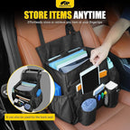 MIKKUPPA Car Front Seat Organizer - Upgraded Enlarged Passenger Seat Organizer with Dedicated Laptop Tablet Storage & Cup Holder, Suitable for Car File Organizer & Patrol Bag Law Enforcement