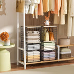 2 Pack Closet Organizer System, Extra Tall & Large Capacity Closet Shelves with Adjustable Dividers, 3-Tier Stackable Storage