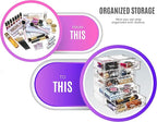 Sorbus Acrylic Makeup Organizer Set, 7-Drawer Vanity & Countertop Cosmetic Storage with Small & Wide Drawers, Diamond Makeup 