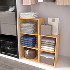 Wooden 3 Cube Storage Organizer,3 Tier Low Bookcase Freestanding Storage Display Organizer,Versatile Cubes Shelf and Cubby Un