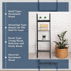 BARNWOODUSA Throw Blanket Ladder – Fully Assembled Reclaimed Wood – Rustic Decorative Ladder for Towels, Quilts, & More – Per