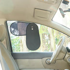 TFY Rotatable Car Side Window Sun Shade – 2-in-1 Adjustable Dual Layer Visor (Opaque Silver & Dark Tint) – Static Cling Sun Blocker for Driver Glare, UV Protection & Heat Reduction