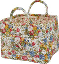 Boho Fabric Storage Basket, Large Capacity Laundry Basket, 12.2'' x 10.23'' x 10.23'' Collapsible Laundry Hamper with Easy Ca