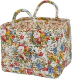 Boho Fabric Storage Basket, Large Capacity Laundry Basket, 12.2'' x 10.23'' x 10.23'' Collapsible Laundry Hamper with Easy Ca