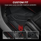 LASFIT Floor Mats & Trunk Mat for Honda CR-V 2017-2022 EX-L/EX/Touring/LX/Special Edition, All Weather Protection TPE Floor Liners 1st & 2nd Row & Cargo Mat in Lower Position (NOT for Hybrid)