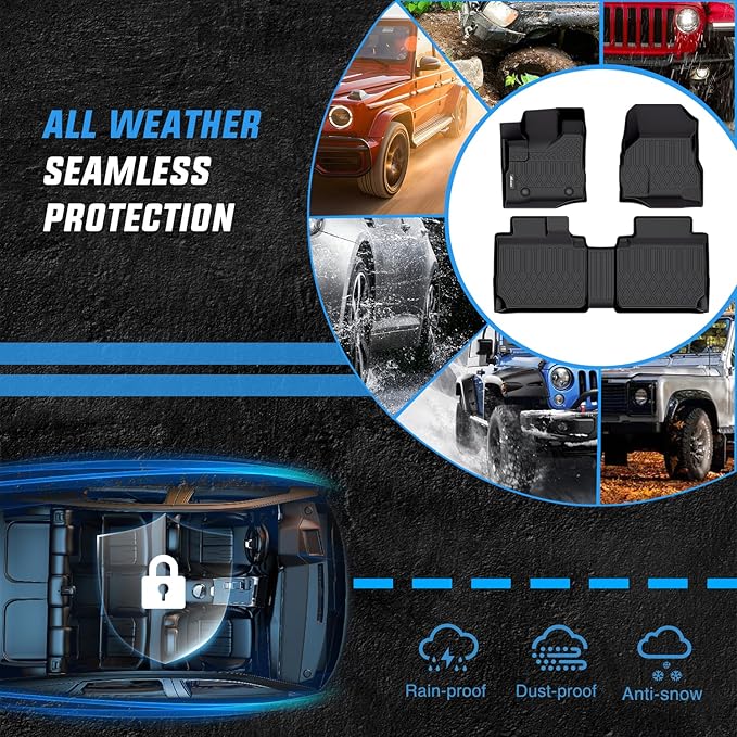 Nilight TPE Floor Mats for Chevy Equinox GMC Terrain 2010 2011 2012 2013 2014 2015 2016 2017,All Weather Custom Fit Heavy Duty Floor Liners