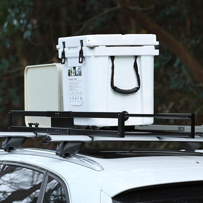 TOOENJOY 59" x 15.5" x 5" Skinny Roof Cargo Carrier Basket, Heavy Duty Roof Rack Luggage Holder for Car SUV and Pickup, 200 LBS Capacity