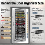Kotkn Over The Door Shoe Organizer with 12 Large Breathable Pockets - Durable Hanging Storage for the Entire Family's Shoes (