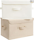 GRANNY SAYS Stoarge Basket with Lid, Decorative Storage Boxes, Closet Storage Bins for Clothes, Collapsible Stackable Organiz