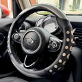 PINCTROT Large Size Race Grip Steering Wheel Cover, Anti Slip Silicone Perforated Design with Soft Touch Padding, Enhanced Grip for Sporty Driving 15.5-15.75 Inch (Racing Silver)
