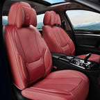 Coverado Universal Seat Covers Full Set, Universal Seat Covers for Cars, 5 Seats Waterproof Nappa Leather Car Seat Covers wit
