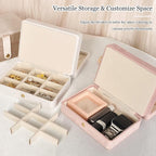 MODENGKONGJIAN Jewelry Organizer Box, 2-Layer Large Jewelry Storage Case, Portable Travel Jewelrys Display Holder for Earring