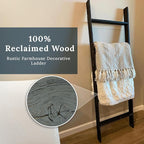 BARNWOODUSA Throw Blanket Ladder – Fully Assembled Reclaimed Wood – Rustic Decorative Ladder for Towels, Quilts, & More – Per