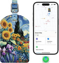 Luggage Tags Built-in Anti-Loss Tracker, Luxury Leather Luggage Tags for Suitcase, Travel Bags, Backpacks, Travel Organizer f
