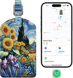 Luggage Tags Built-in Anti-Loss Tracker, Luxury Leather Luggage Tags for Suitcase, Travel Bags, Backpacks, Travel Organizer f