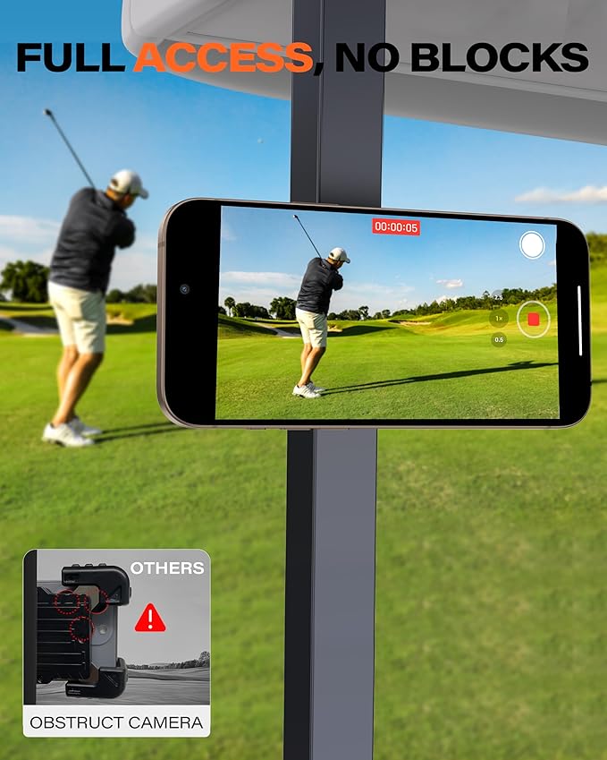 A2C Alloy Magnetic Golf Cart Phone Holder for MagSafe iPhone, Unique Golf Gifts for Men Golfers Dad Father, Golf Gift for Him Husband, Golf Accessories Essentials Gadgets (US Flag)