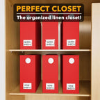 SpaceAid 6 Pack Bed Sheet Organizers and Storage, Foldable Sheet Organizer with Window for Linen Closet, Set Folder Keeper fo
