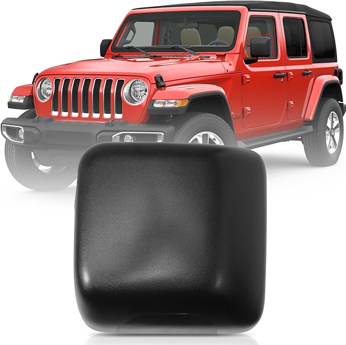 Driver Side Mirror Cover for Wrangler JL 2018-2023, Gladiator JT 2020-2025, Replace 68361961AA Left Side Rearview Mirror Cap