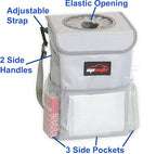 EPAuto Waterproof Car Trash Can with Lid and Storage Pockets, 2.5 Gallon Leakproof, Gray