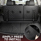 YITAMOTOR Floor Mats Fit for Hyundai Palisade 2020-2025 7/8 Seats, TPE All Weather Car Protection Floor Liners Palisade Accessories, 1st & 2nd & 3rd Row & Backrest Mat & Cargo Liner, Black