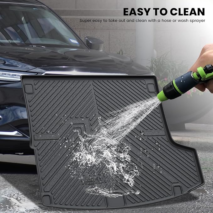 LASFIT Trunk Mat for Acura RDX 2019-2026, All Weather TPE Cargo Mats Custom Fit 2025 RDX Cargo Liner & Rear Trunk Liner, Black, Easy to Clean