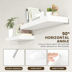 12 Inch Deep Floating Shelves | 36 Inch White Floating Shelves | 36" W x 12" D Rustic Wood Shelves for Wall | Deep White Shel