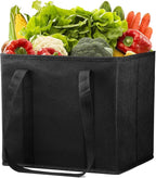HOTOR Tote Bag Large - 2 Packs, Reusable Grocery Bags with Sturdy Handles, Foldable & Reusable Shopping Bags Fit in Car