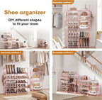 WOWLIVE 9 Tiers Large Shoe Rack White Shoe Rack Organizer for Closet 50-55 Pairs Stackable Heavy Duty Shoe Shelf Shoe Storage